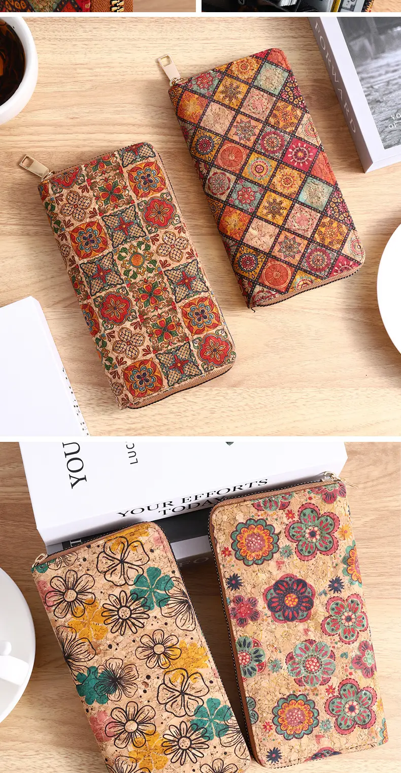 Cross-Border Bohemian Multifunctional Clutch Bag with Multiple Card Slots Wood Grain Wallet Literary Ladies Bag Card Bag Pu Small Bag — feature 14