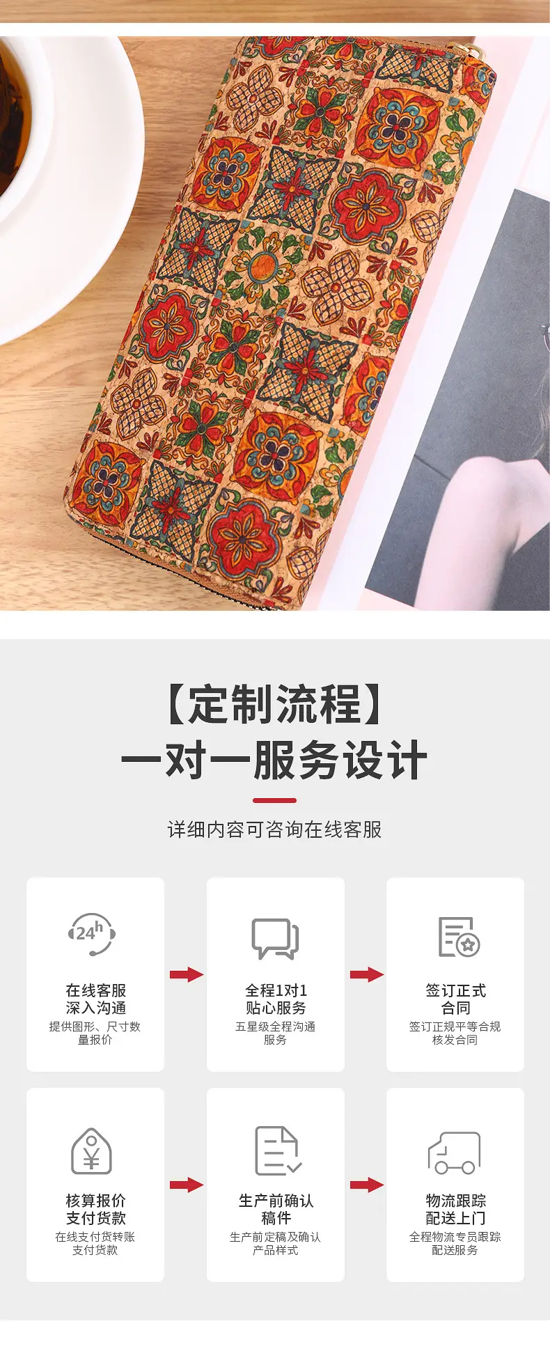Cross-Border Bohemian Multifunctional Clutch Bag with Multiple Card Slots Wood Grain Wallet Literary Ladies Bag Card Bag Pu Small Bag — feature 16