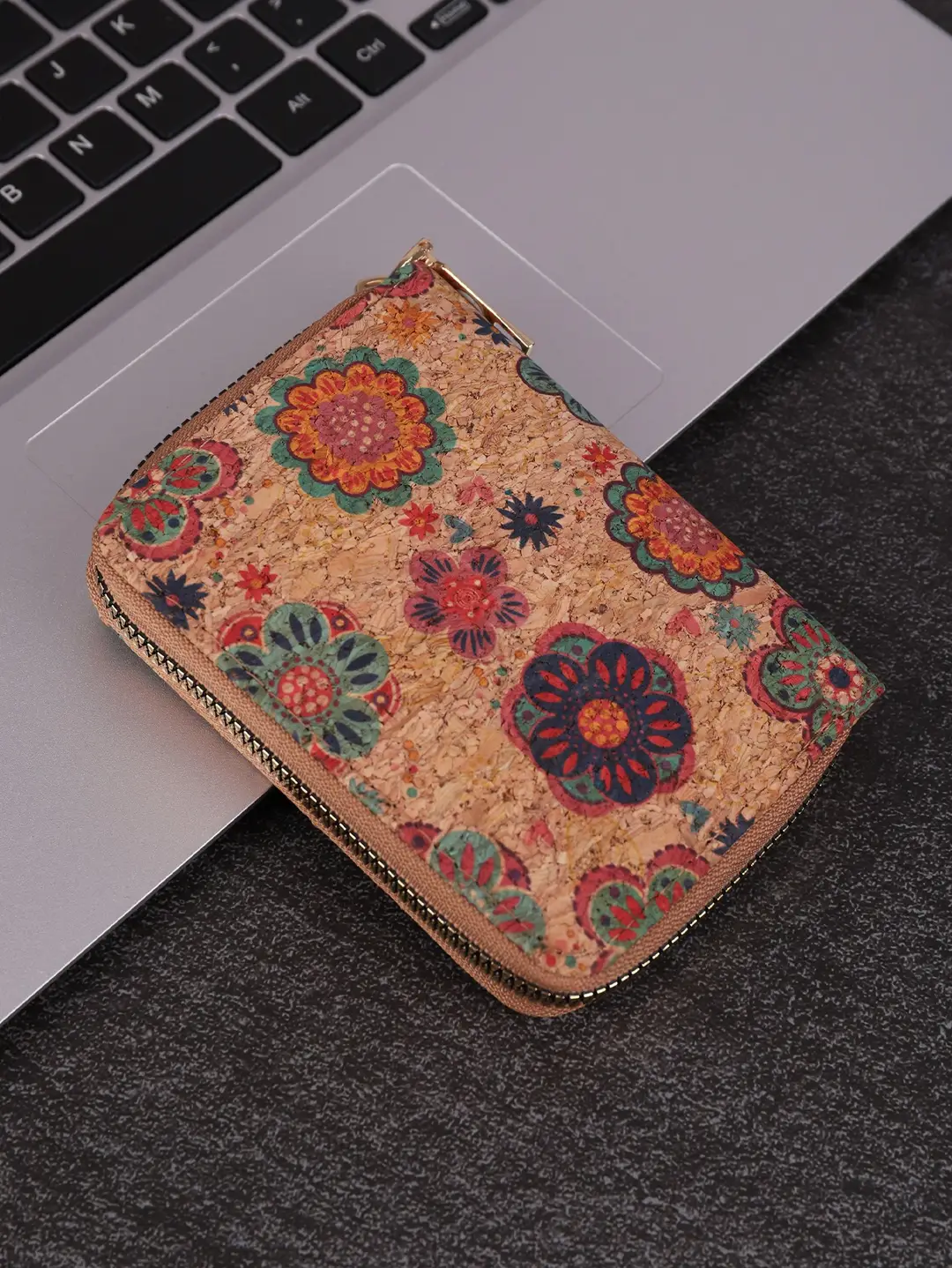 Cross-Border Bohemian Multifunctional Clutch Bag with Multiple Card Slots Wood Grain Wallet Literary Ladies Bag Card Bag Pu Small Bag