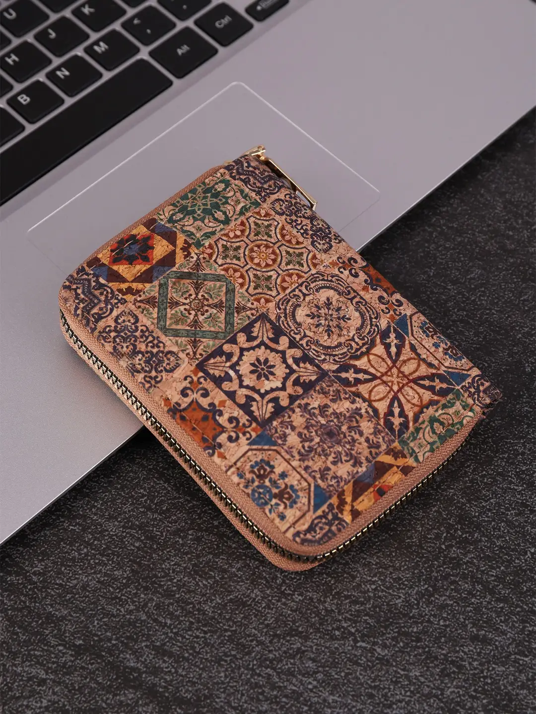 Cross-Border Bohemian Multifunctional Clutch Bag with Multiple Card Slots Wood Grain Wallet Literary Ladies Bag Card Bag Pu Small Bag