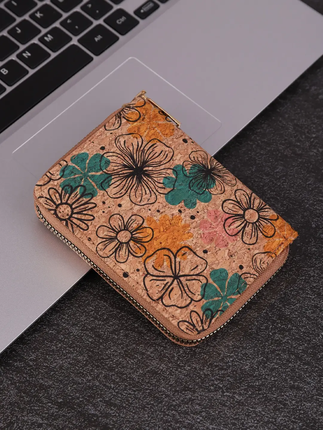 Cross-Border Bohemian Multifunctional Clutch Bag with Multiple Card Slots Wood Grain Wallet Literary Ladies Bag Card Bag Pu Small Bag