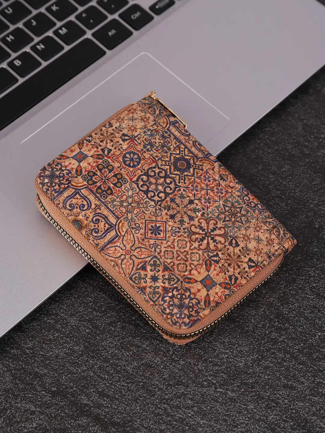 Cross-Border Bohemian Multifunctional Clutch Bag with Multiple Card Slots Wood Grain Wallet Literary Ladies Bag Card Bag Pu Small Bag