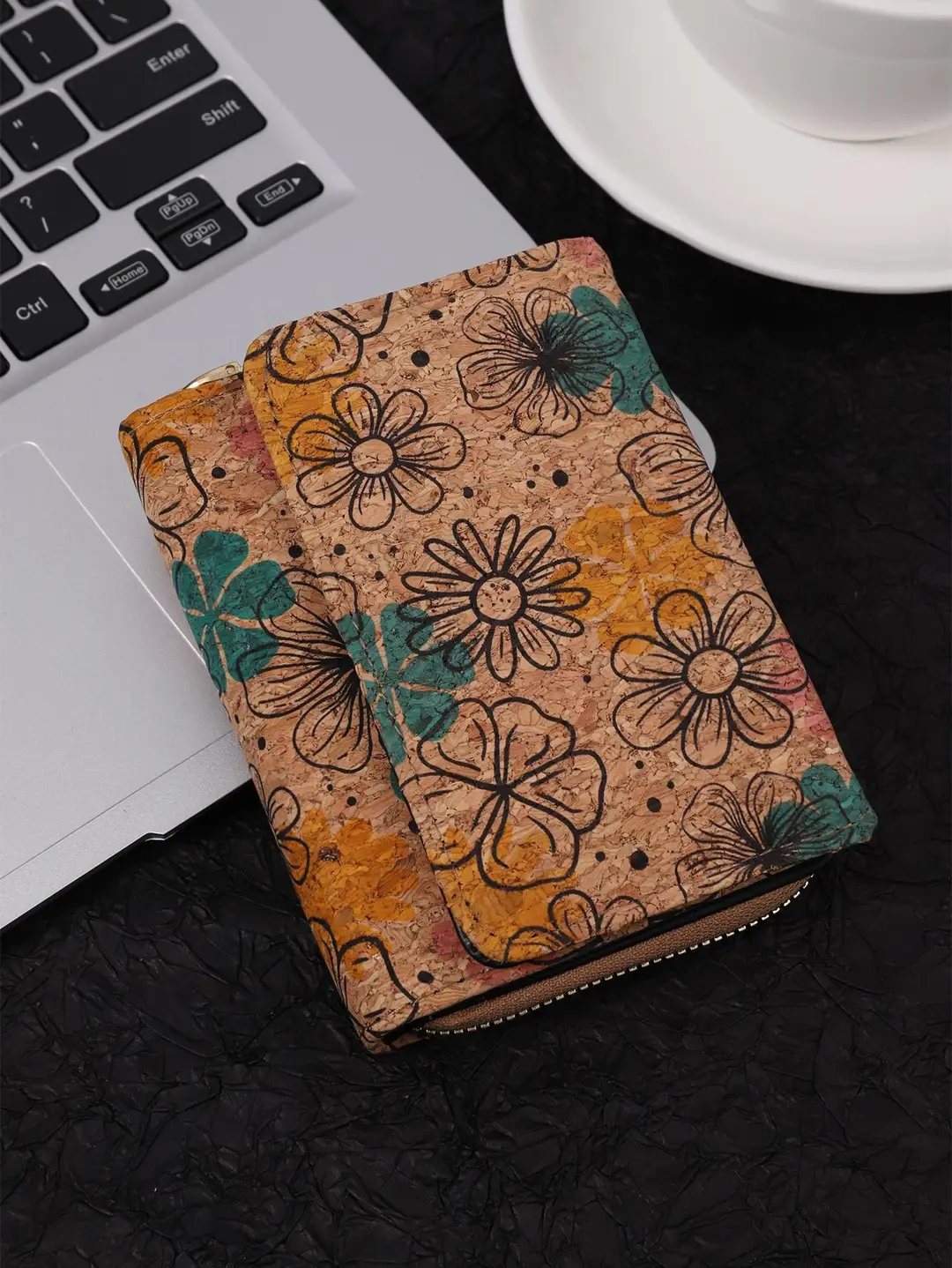Cross-Border Bohemian Multifunctional Clutch Bag with Multiple Card Slots Wood Grain Wallet Literary Ladies Bag Card Bag Pu Small Bag