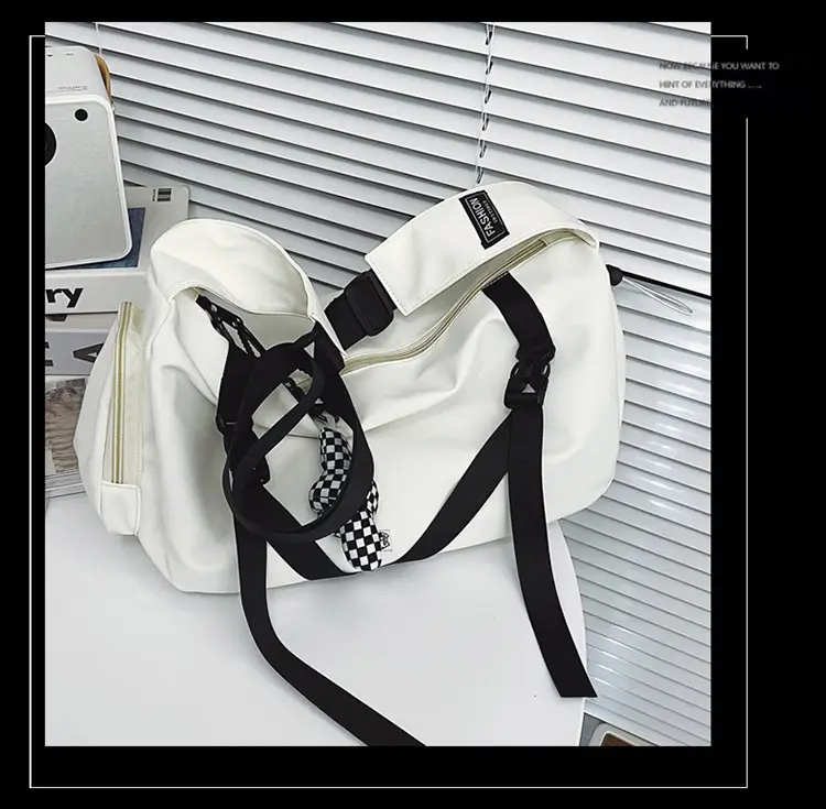 Blue Japanese Workwear Wide Strap Crossbody Bag for Men Women — feature 20