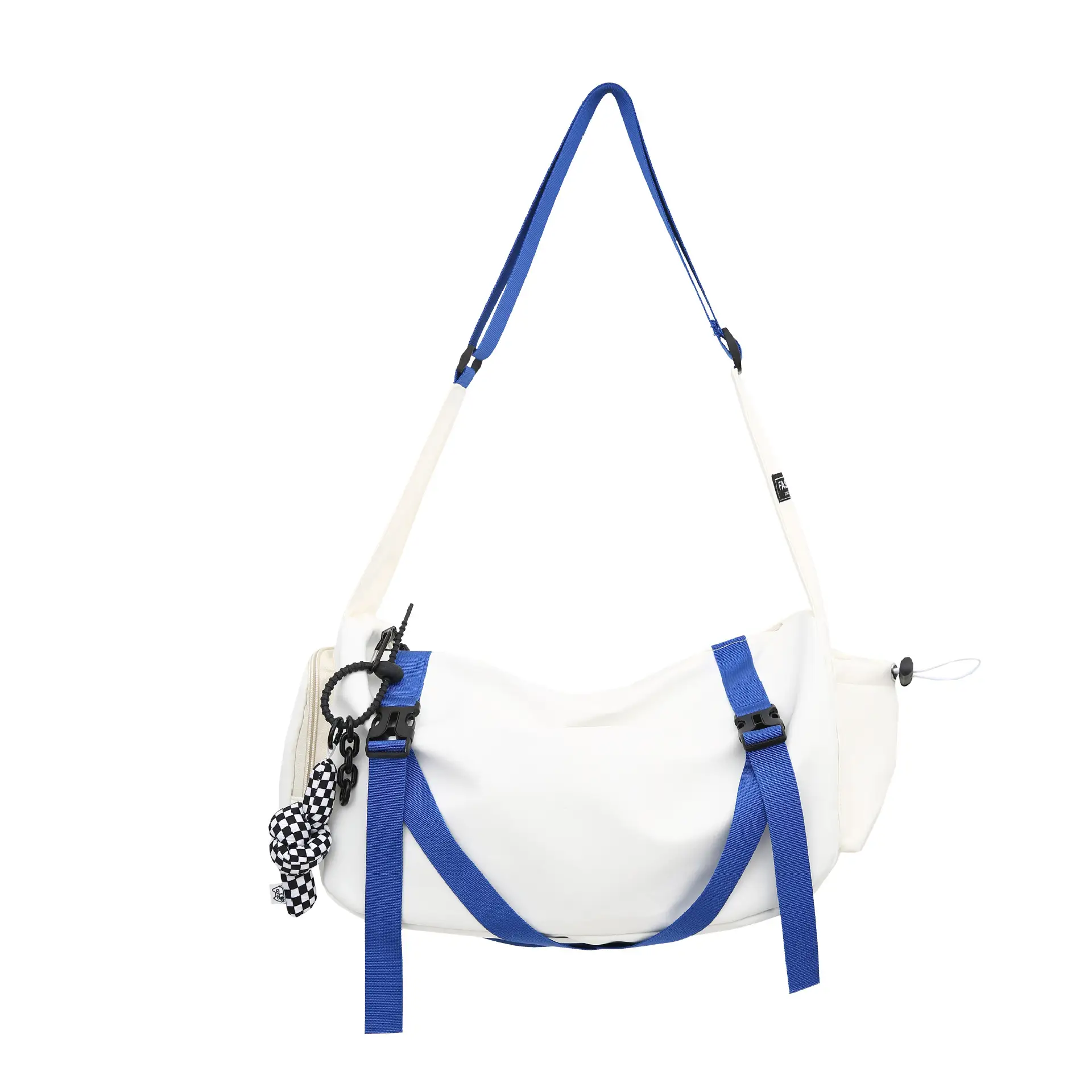Blue Japanese Workwear Wide Strap Crossbody Bag for Men Women - Image 6