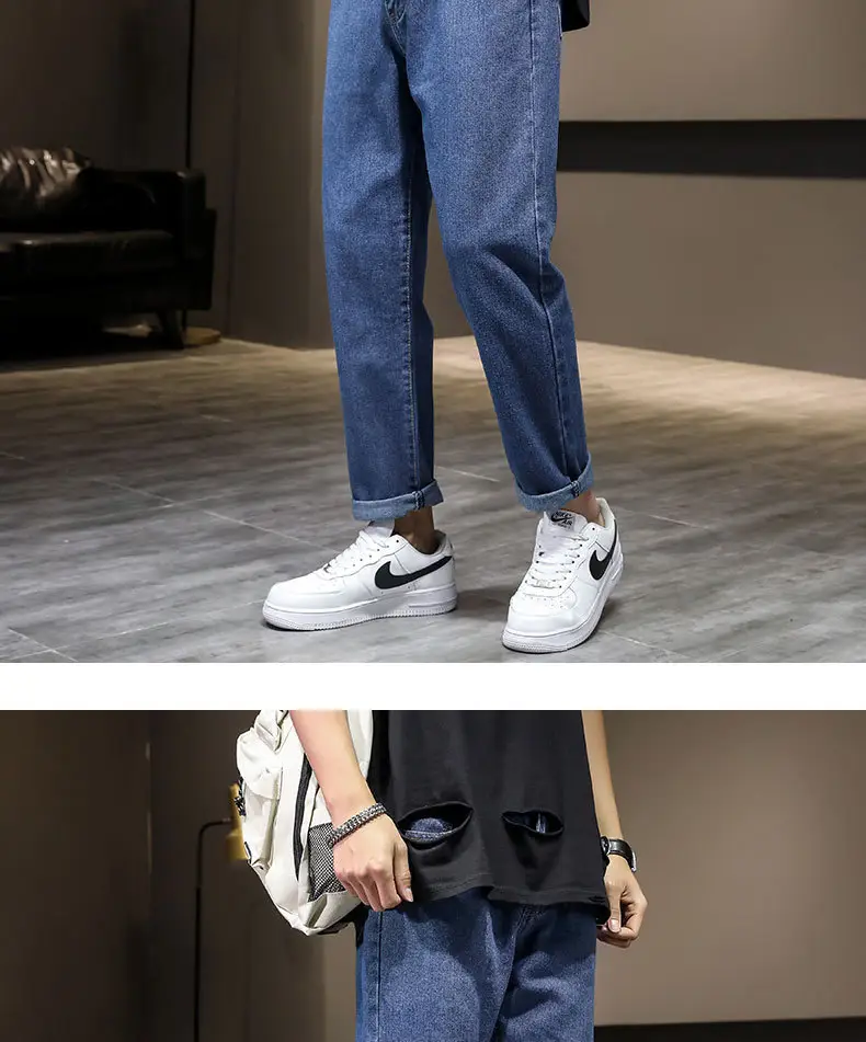 2023 Men's Blue Denim Jeans Slim Fit Loose Cut — feature 11