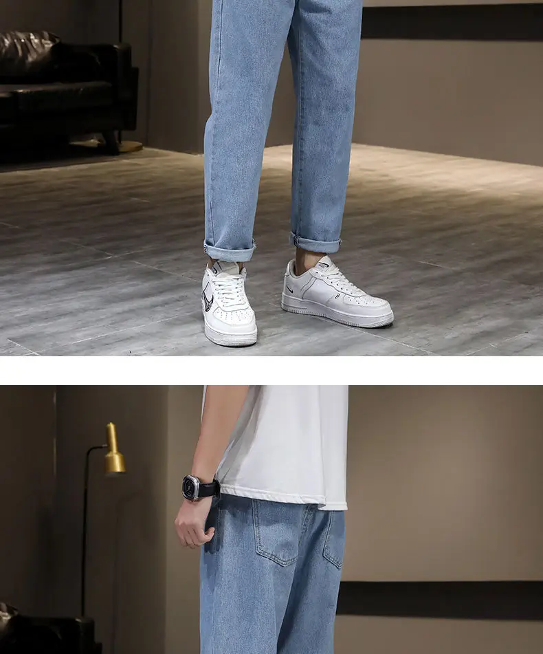 2023 Men's Blue Denim Jeans Slim Fit Loose Cut — feature 6