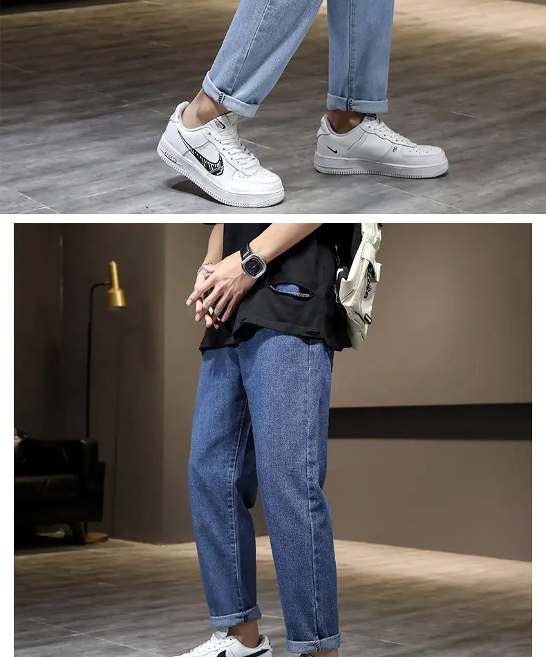 2023 Men's Blue Denim Jeans Slim Fit Loose Cut — feature 8