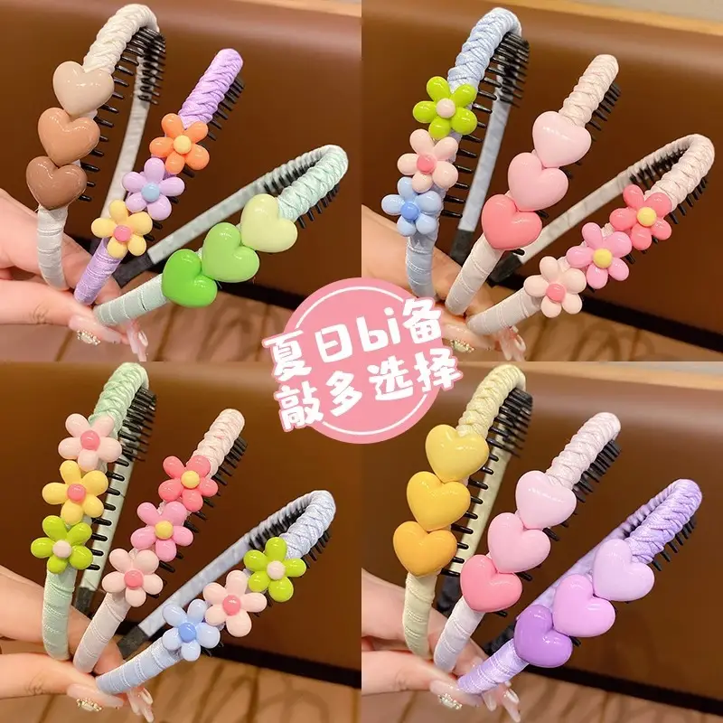 Girls' Toothed Hair Clip Headband Pink - Image 12