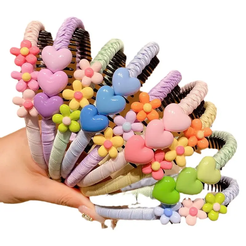 Girls' Toothed Hair Clip Headband Pink - Image 15