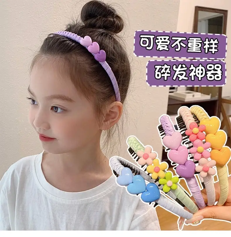 Girls' Toothed Hair Clip Headband Pink — feature 3