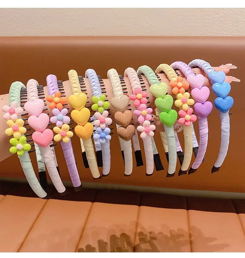 Girls' Toothed Hair Clip Headband Pink — feature 6