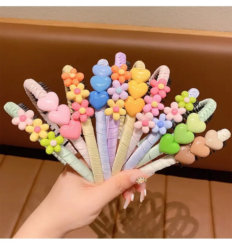 Girls' Toothed Hair Clip Headband Pink — feature 8