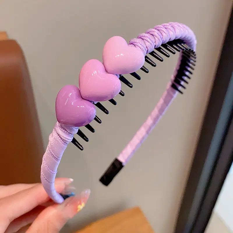 Girls' Toothed Hair Clip Headband Pink - Image 3