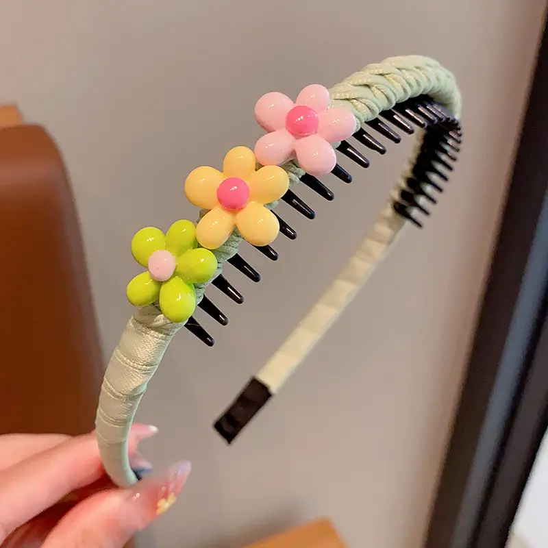 Girls' Toothed Hair Clip Headband Pink - Image 7