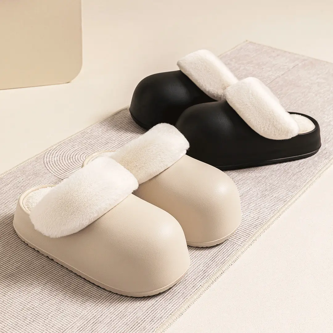 Astro detachable waterproof closed toe half slippers women's thick sole outdoor wear Office super hot cotton slippers autumn and winter - Image 15