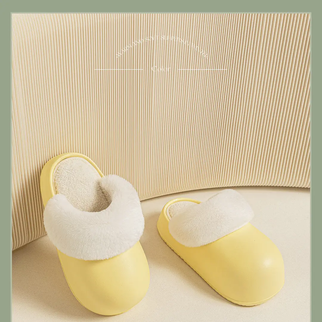 Astro detachable waterproof closed toe half slippers women's thick sole outdoor wear Office super hot cotton slippers autumn and winter — feature 16