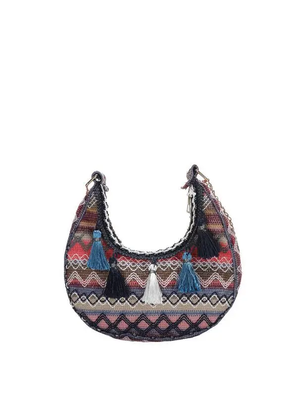 Embroidered Ethnic Style Tassel Bag for Women 2026 New Woven Shoulder Crossbody Bag Fashionable Holiday Style Underarm Bag - Image 8