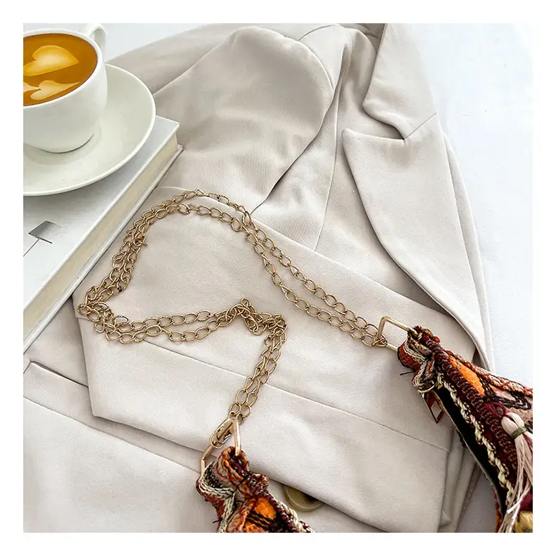 Embroidered Ethnic Style Tassel Bag for Women 2026 New Woven Shoulder Crossbody Bag Fashionable Holiday Style Underarm Bag — feature 29