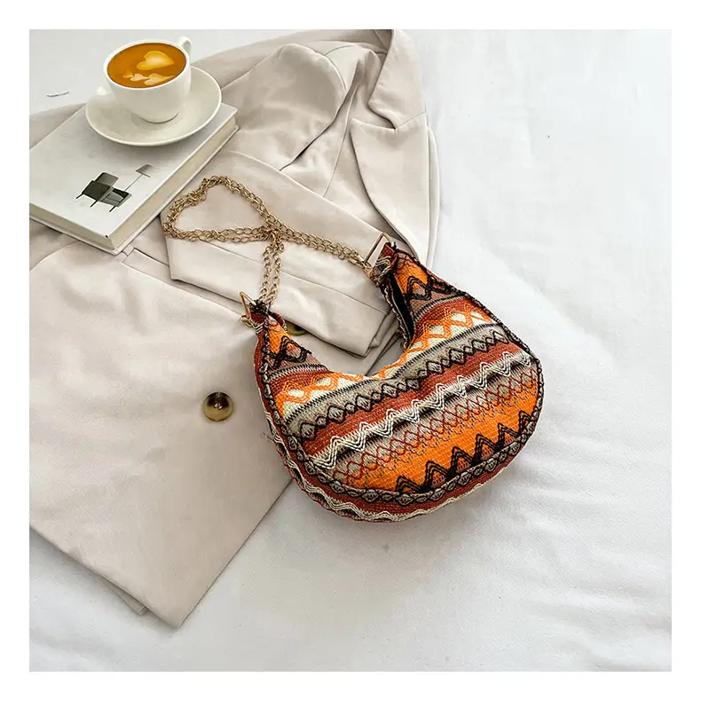 Embroidered Ethnic Style Tassel Bag for Women 2026 New Woven Shoulder Crossbody Bag Fashionable Holiday Style Underarm Bag — feature 33
