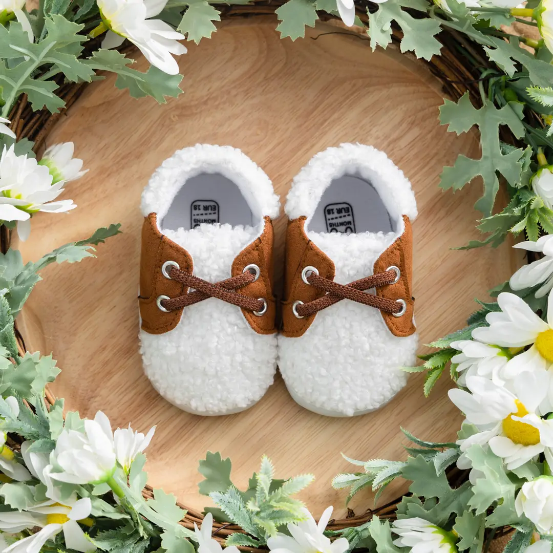 Cross-border foreign trade new toddler shoes autumn and winter fleece-lined casual soft bottom baby cotton shoes baby shoes children's shoes children's shoes - Image 2