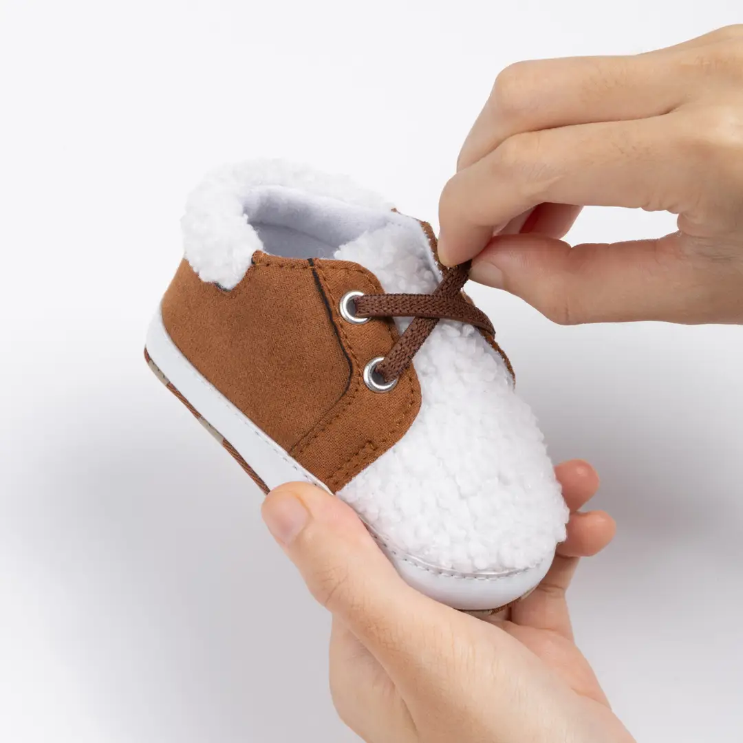 Cross-border foreign trade new toddler shoes autumn and winter fleece-lined casual soft bottom baby cotton shoes baby shoes children's shoes children's shoes - Image 4