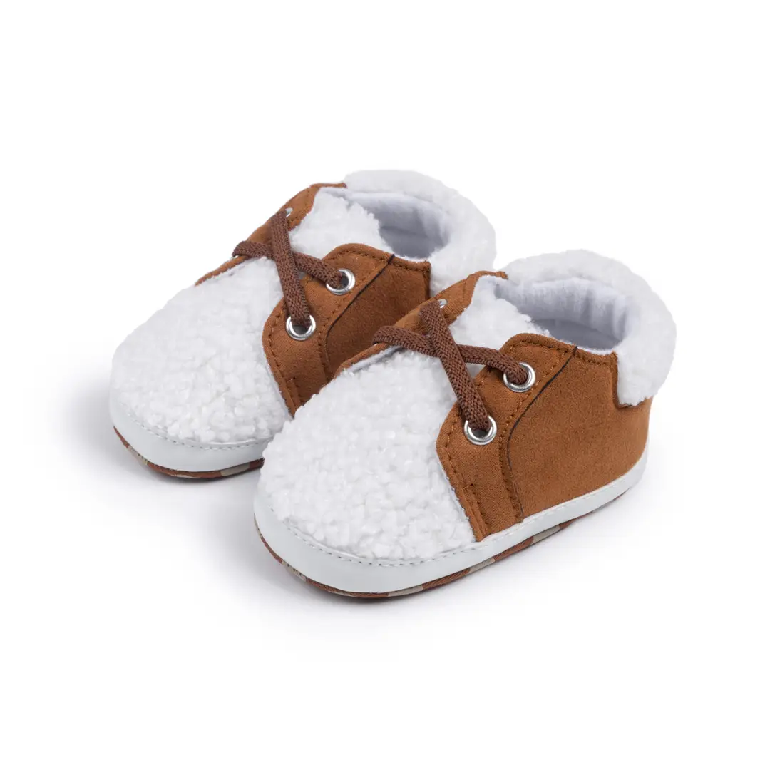 Cross-border foreign trade new toddler shoes autumn and winter fleece-lined casual soft bottom baby cotton shoes baby shoes children's shoes children's shoes