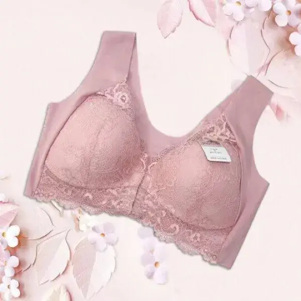 Black Lace Bra Large Chest Small Comfortable Breathable