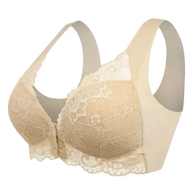 Black Lace Bra Large Chest Small Comfortable Breathable
