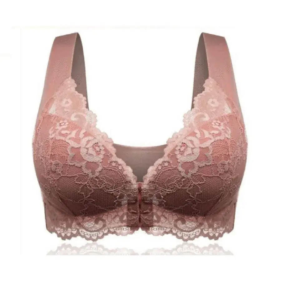 Black Lace Bra Large Chest Small Comfortable Breathable