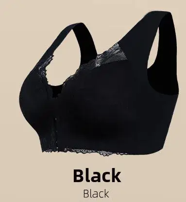 Black Lace Bra Large Chest Small Comfortable Breathable