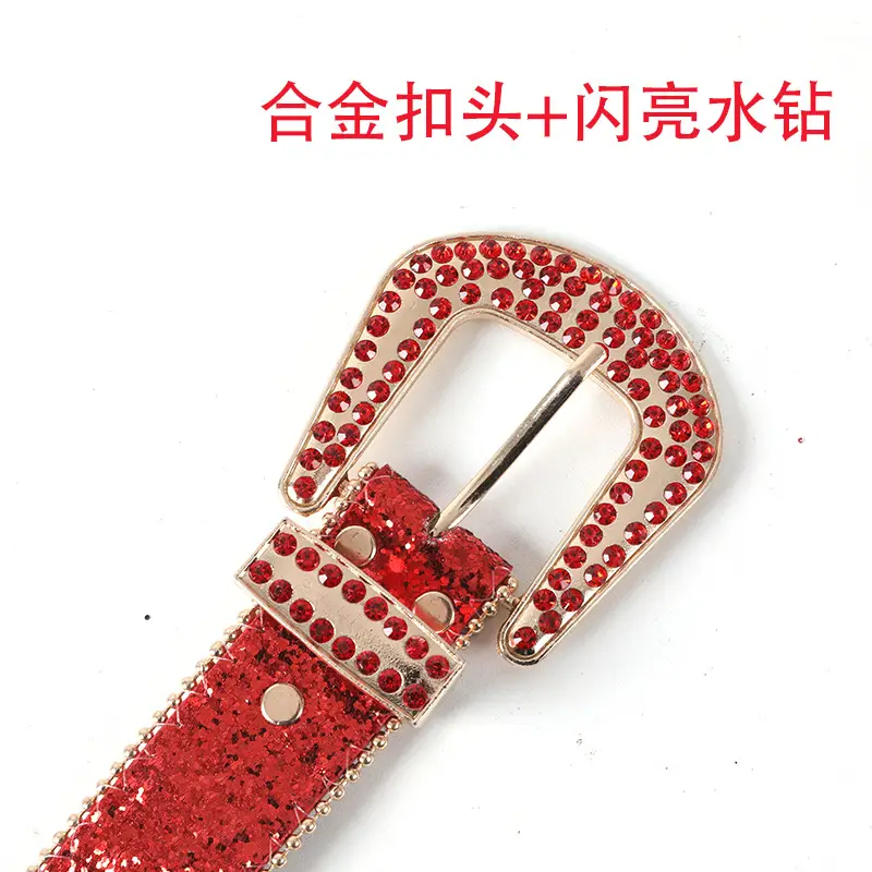 Full Diamond Belt Cross-border Fashion All-match Decorative Personality Diamond Crystal Shining Belt Korean Heavy Industry