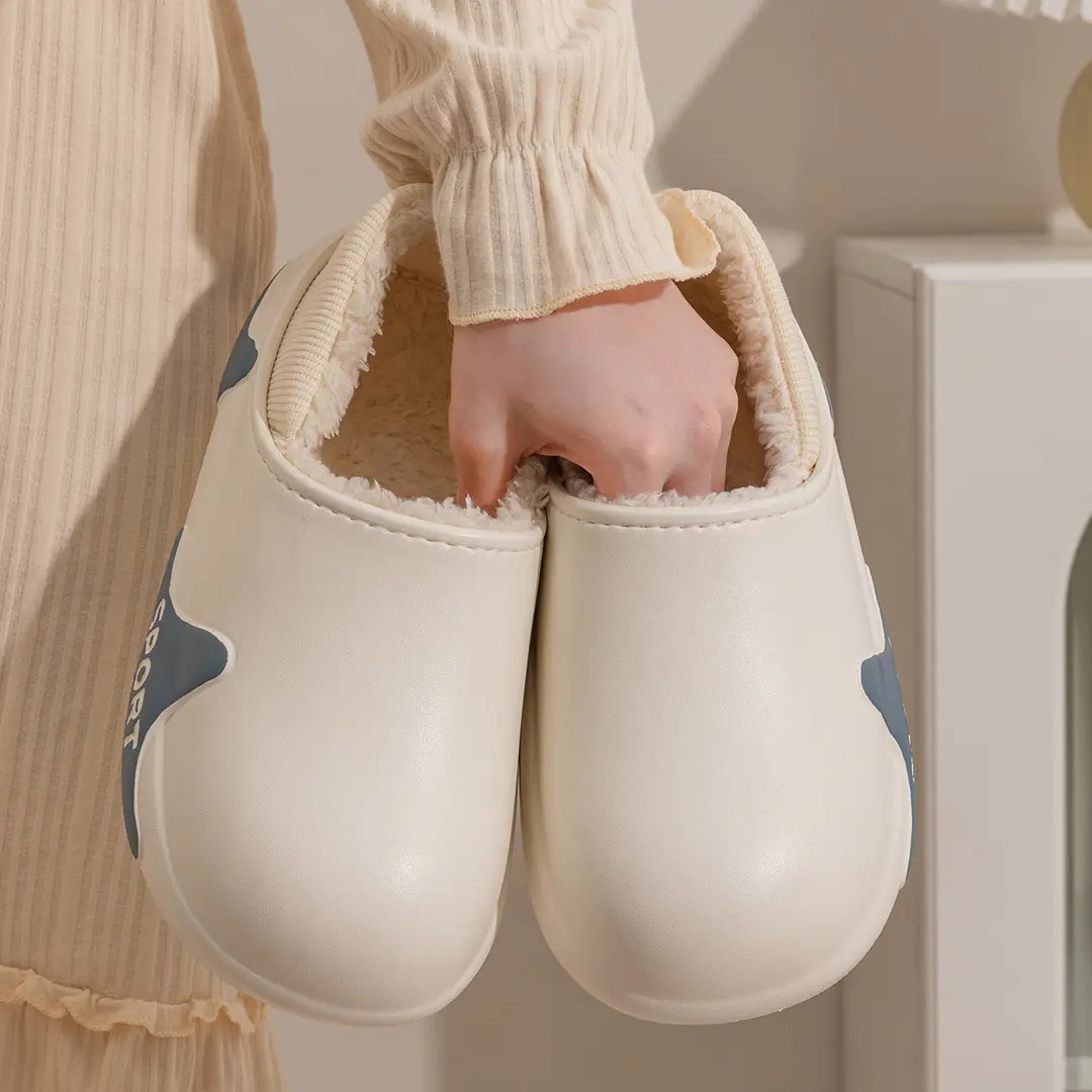 Waterproof cotton slippers women's winter wholesale bag root outdoor wear indoor home non-slip thick warm cotton shoes winter men - Image 5