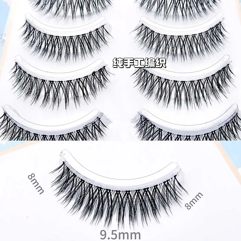 Japanese False Eyelashes 5 Pairs Transparent Stem Cartoon Natural Thick Barbie Fairy Cross - Image 6