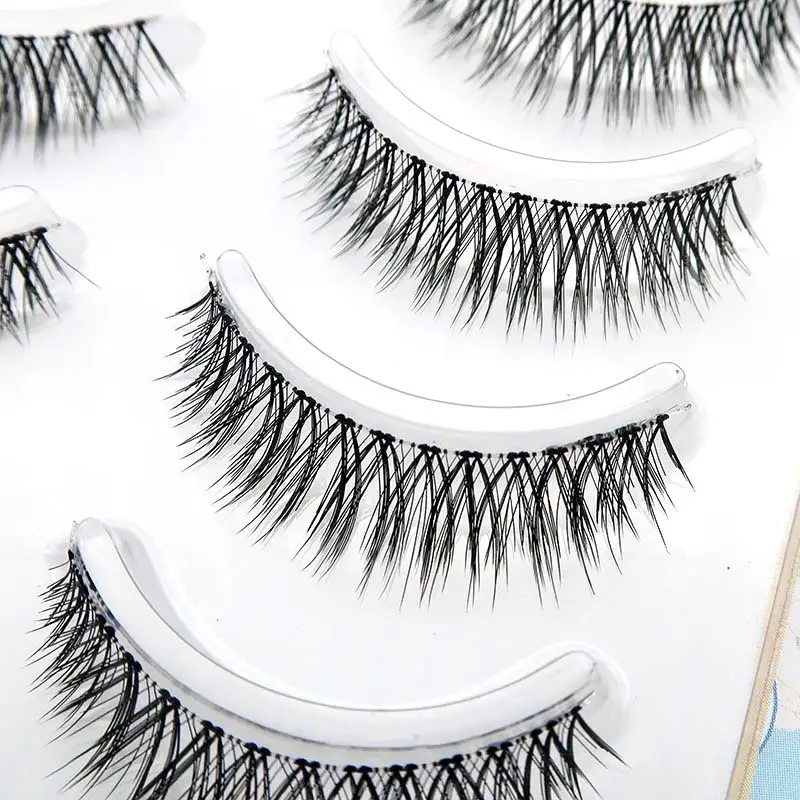 Japanese False Eyelashes 5 Pairs Transparent Stem Cartoon Natural Thick Barbie Fairy Cross — feature 11