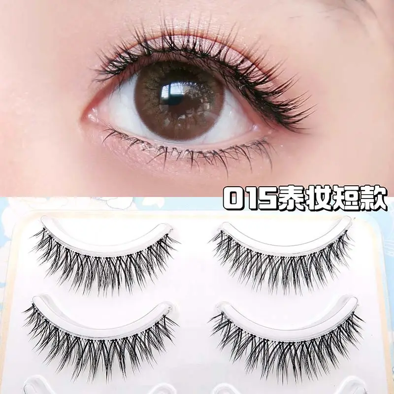 Japanese False Eyelashes 5 Pairs Transparent Stem Cartoon Natural Thick Barbie Fairy Cross — feature 2