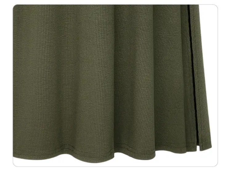 Women Korean Style High Waist Slimming Skirt Olive Green — feature 13