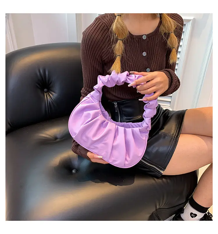 Cream Pleated Shoulder Bag for Women 2023 — feature 10