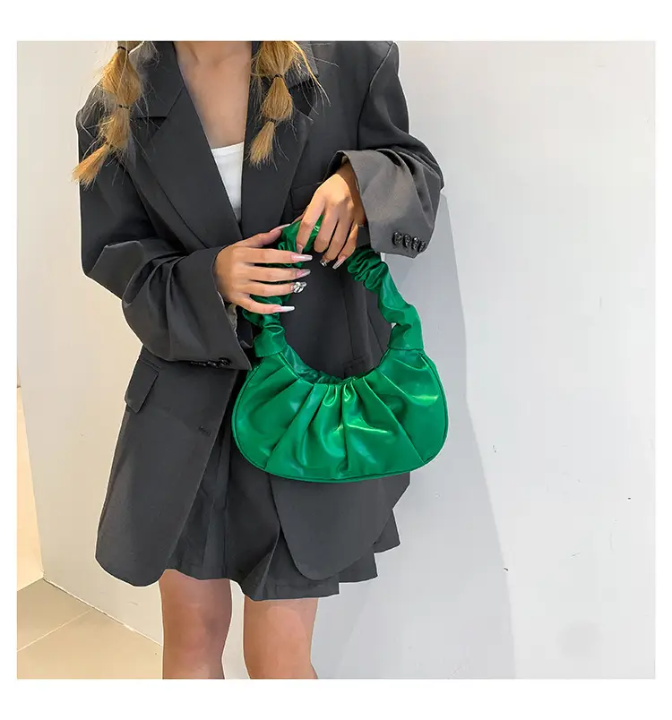 Cream Pleated Shoulder Bag for Women 2023 — feature 15