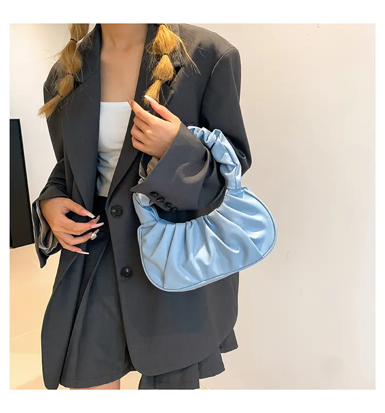 Cream Pleated Shoulder Bag for Women 2023 — feature 18