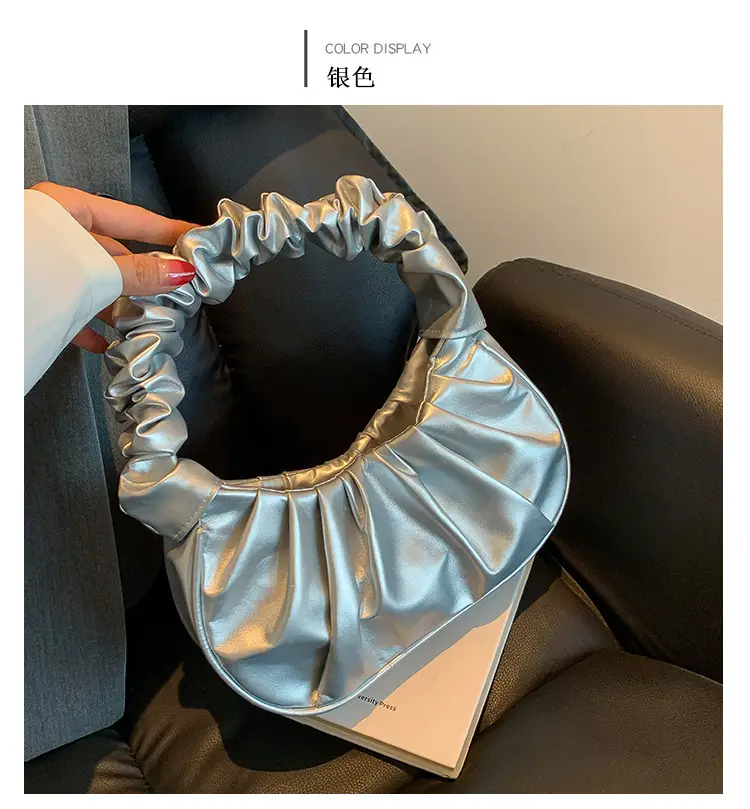 Cream Pleated Shoulder Bag for Women 2023 — feature 22