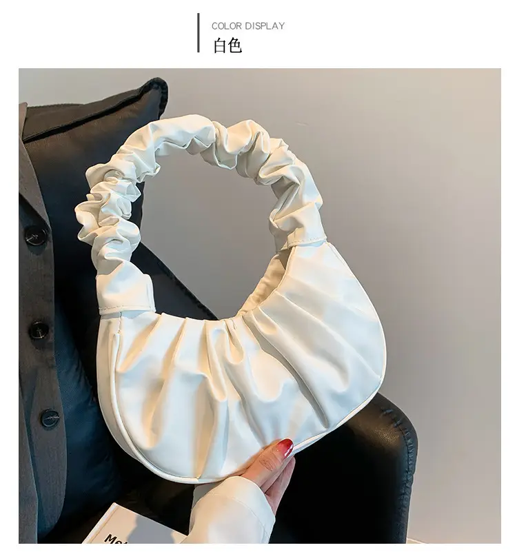 Cream Pleated Shoulder Bag for Women 2023 — feature 30