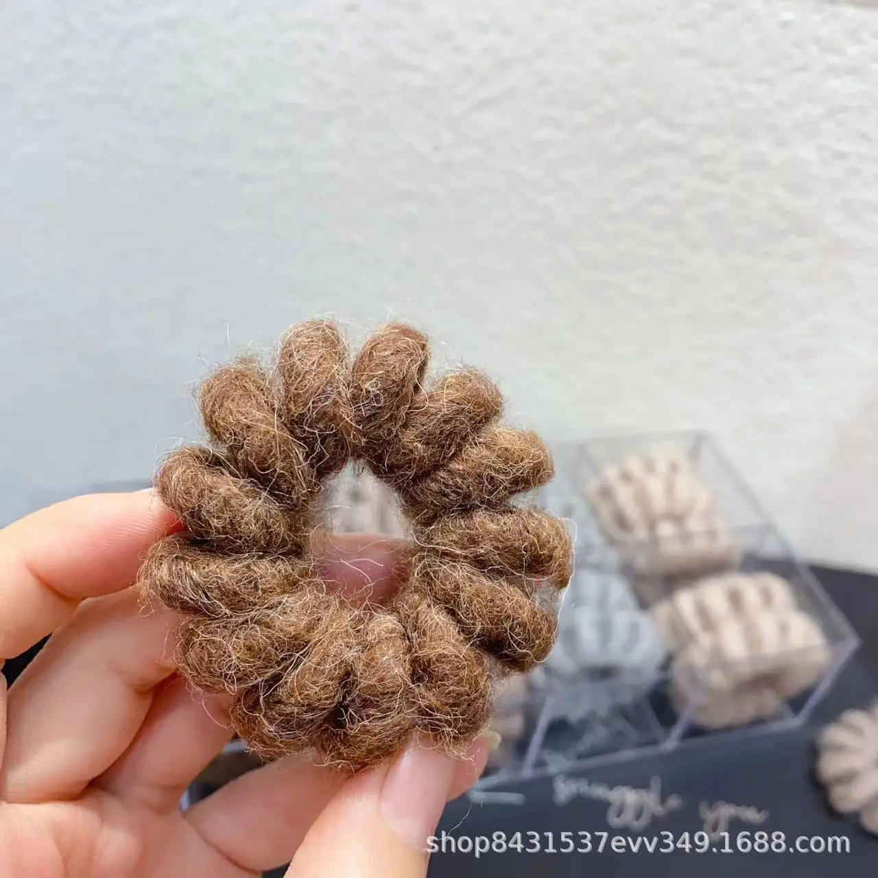 Autumn Plush Hair Pony High Elastic Rings - Image 2