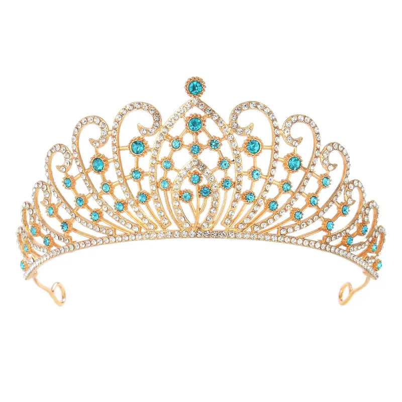 Gold Rhinestone Princess Crown for Weddings & Birthdays - Image 5