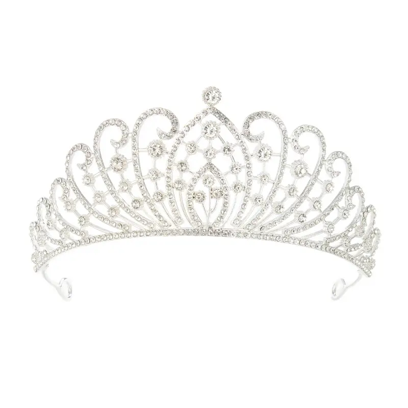 Gold Rhinestone Princess Crown for Weddings & Birthdays - Image 2