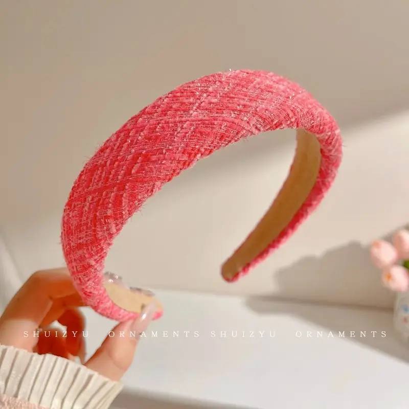 Pink Hairband for Girls 2025 New Hairpin Hair Accessories Wide-Brimmed Face Wash Hair Bundle Headband High Skull Popular Headwear - Image 11