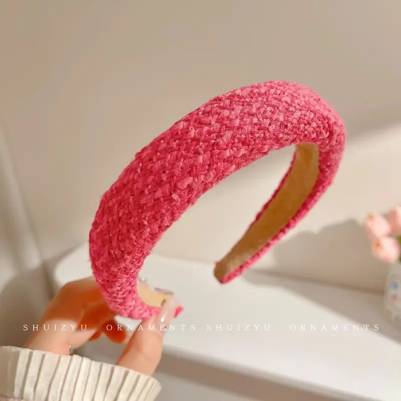 Pink Hairband for Girls 2025 New Hairpin Hair Accessories Wide-Brimmed Face Wash Hair Bundle Headband High Skull Popular Headwear - Image 13
