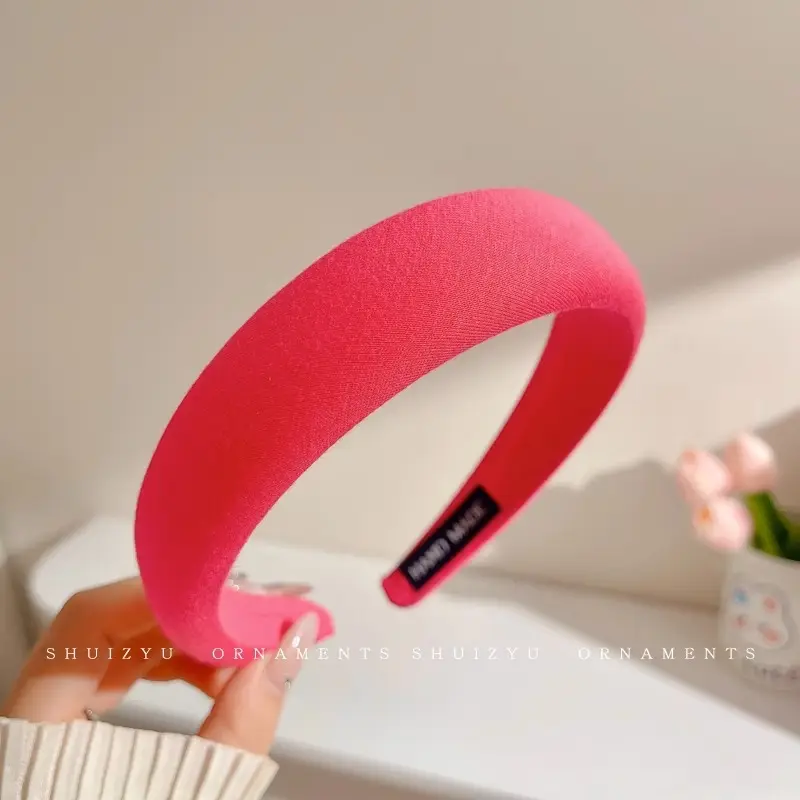 Pink Hairband for Girls 2025 New Hairpin Hair Accessories Wide-Brimmed Face Wash Hair Bundle Headband High Skull Popular Headwear - Image 14
