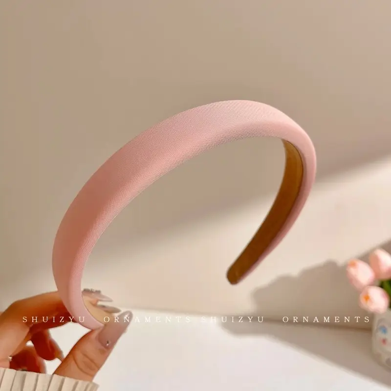 Pink Hairband for Girls 2025 New Hairpin Hair Accessories Wide-Brimmed Face Wash Hair Bundle Headband High Skull Popular Headwear - Image 15