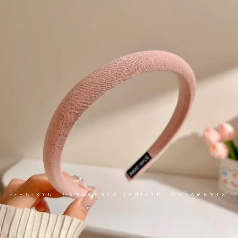 Pink Hairband for Girls 2025 New Hairpin Hair Accessories Wide-Brimmed Face Wash Hair Bundle Headband High Skull Popular Headwear - Image 16